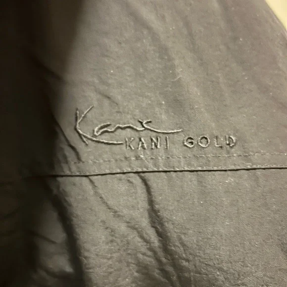 Vintage Men’s Karl Kani Gold Black Winter Coat Sz Med - Picture 6 of 10